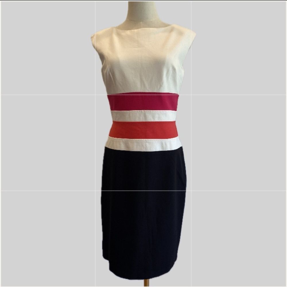 Lauren Ralph Lauren NWOT Colorblock Sleeveless Dress 8
